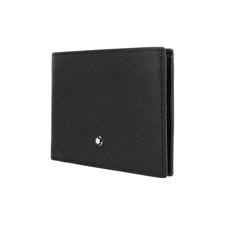 MONTBLANC Full grain Calf Leather Wallet Regular Men's Black-3