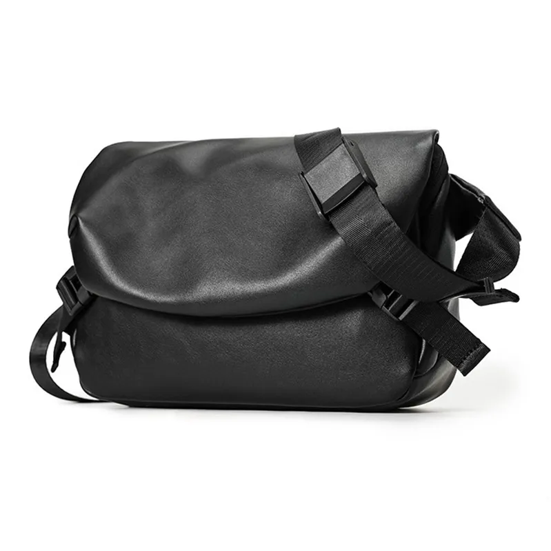 CMLZIUA PU Crossbody Bag Large Size Unisex Black-1