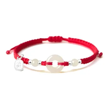 WANLIACC Colored Glaze Jade Bracelets Unisex