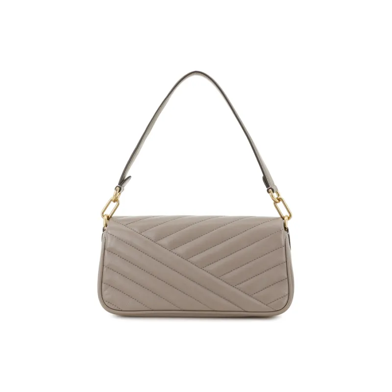 TORY BURCH Kira Sheepskin Leather Handbag, Crossbody Bag, Shoulder Bag Trumpets Women's Hawk Gray-2