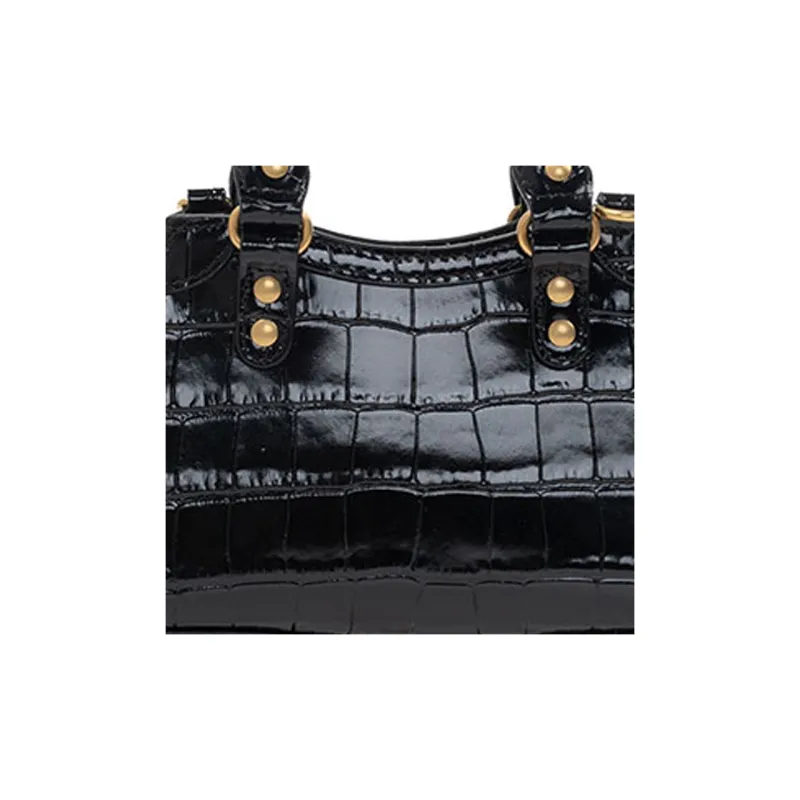 Balenciaga Neo Classic Cow Leather Bag, Biker Bag, One Shoulder Handbag Women's Black-4