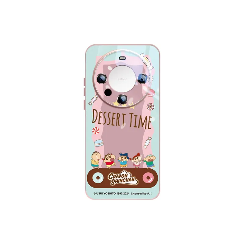 Sen Dog x SHINCHAN Glass Material Cute Creative Individual Phone Cases Applicable To Huawei Mate60Pro/50/40-12