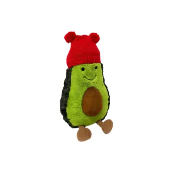 JELLYCAT Christmas Series Green Avocado Dolls Plush Doll 16cm Height In Sitting Posture