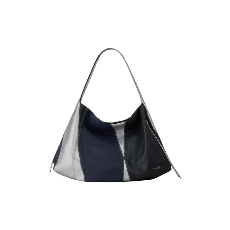 KUNOGIGI Cow Leather Kite Tote Bag Shoulder Bag Women's Denim Silver-0