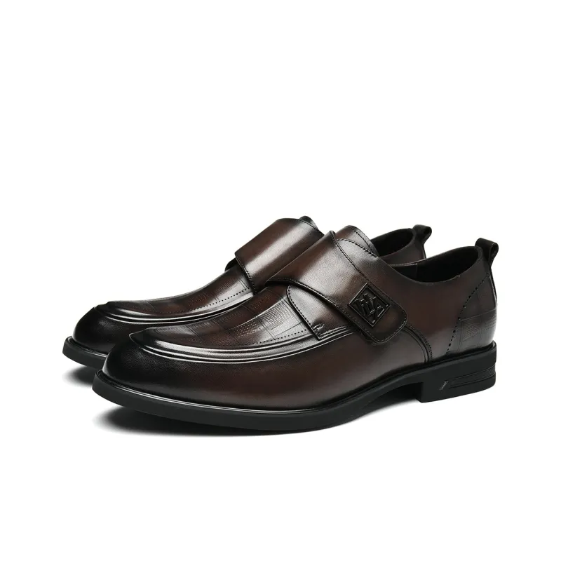 HLA Casual Business Formal Leather Shoes Genuine Leather Wedding Groom Derby Shoes Men's-8