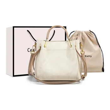 CentarlKatty Synthetic Leather Crossbody Handbags Women's Light Khaki With Beige Ice Cream