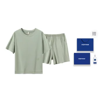 Floating Light Islands Pajama Set Women's Vanilla Green