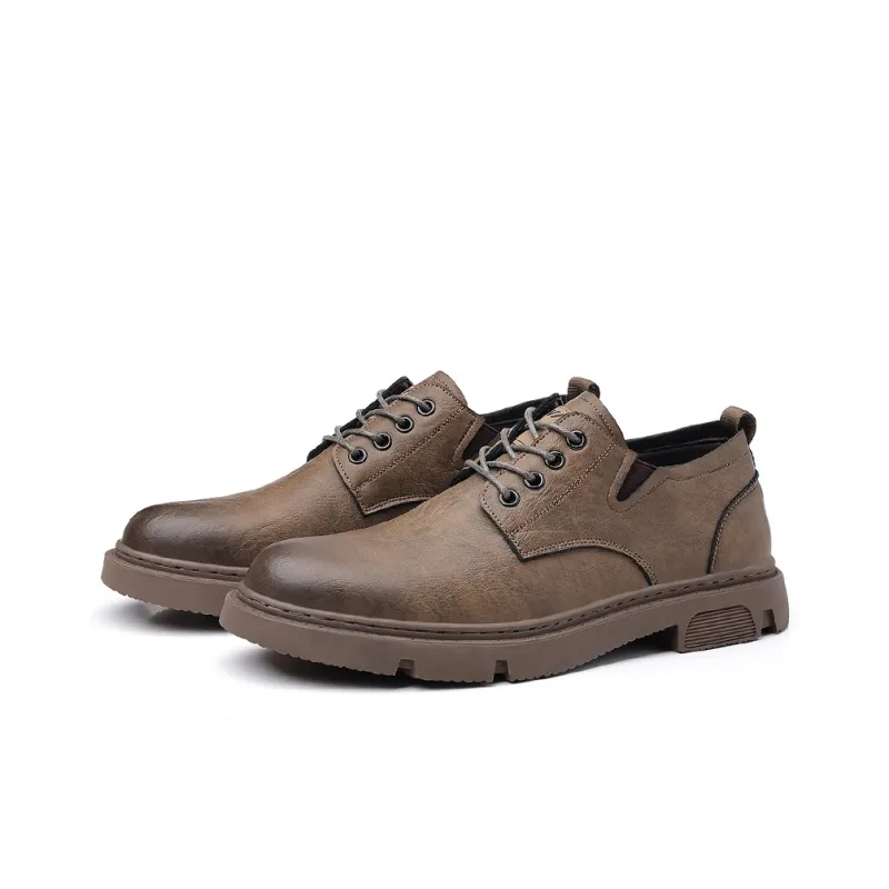 PTLS Dress Shoes Men Low Top Black/Brown-8