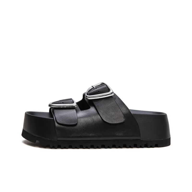 Jay Metal Slip Resistant Abrasion Resistant Slide Slippers Women's Black-0