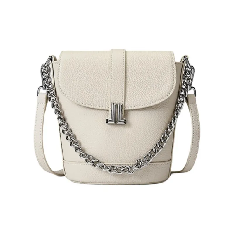 ST&SAT Top Grain Cow Leather Crossbody Bag Small Size Women's Elegant White/Elegant Black-0