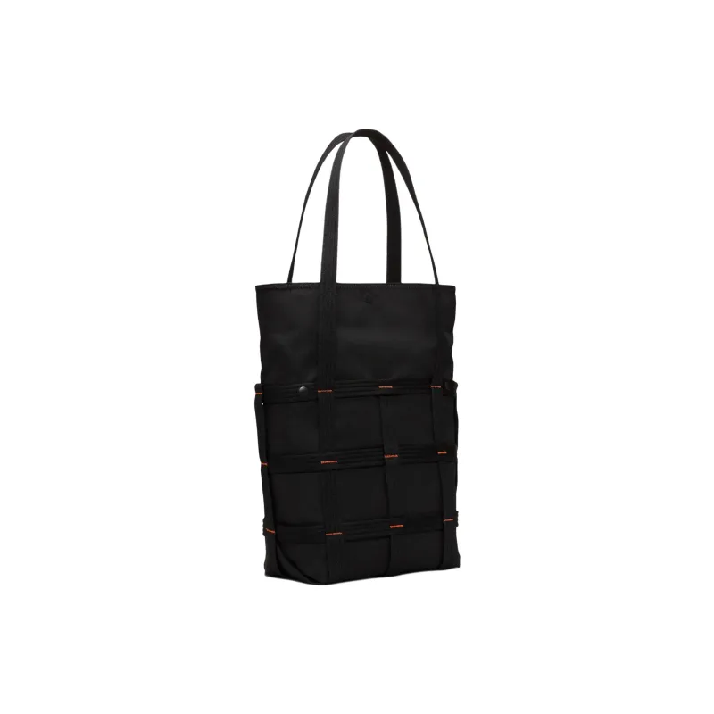 Nike Polyester One Shoulder Handbags Unisex Black & Orange-3