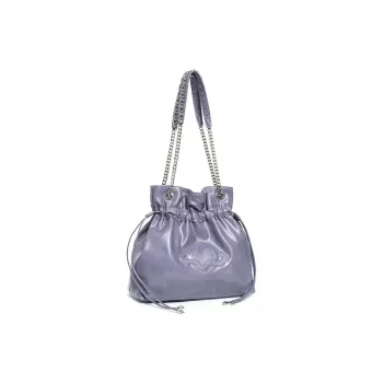 VFVF BAG OFFICAL PU Portable Crossbody Bag, Shoulder Bag Medium Size Women's Black/White/Purple