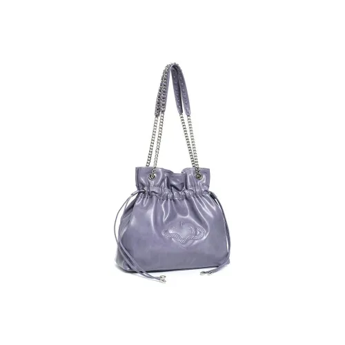 VFVF BAG OFFICAL PU Portable Crossbody Bag, Shoulder Bag Medium Size Women's Black/White/Purple