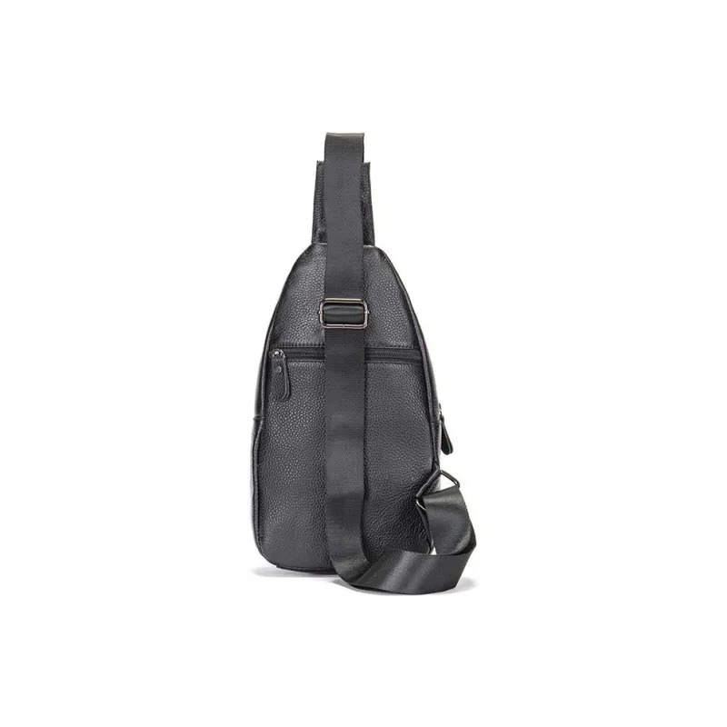 DOSRFINI Cow Leather Crossbody Sling Bag Regular Men's Black-2