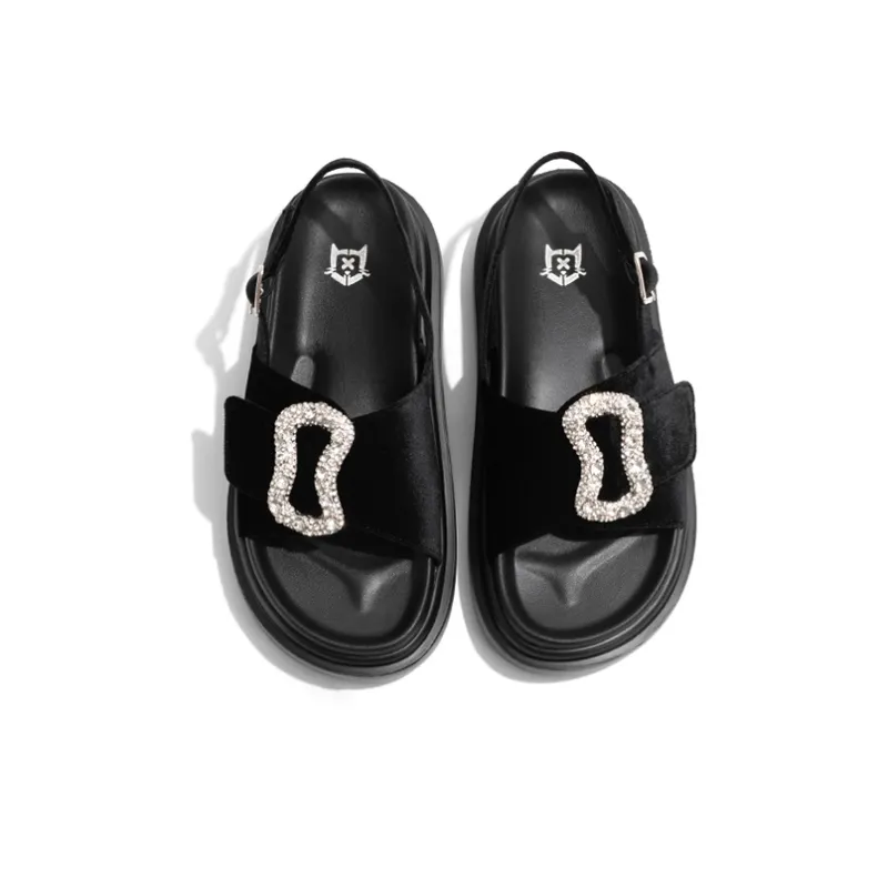 Old Meow Casual Flat, One Strap Sandals 3.5cm Women's-2