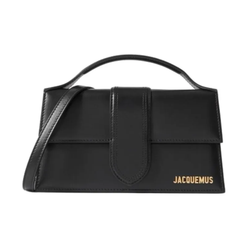 Jacquemus Cow Leather Shoulder Bag Crossbody Bag Handbag Medium Size Women's White/Black-4