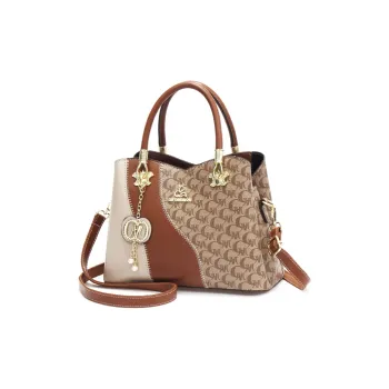 Weymond Soft Leather Shoulder Bag, Crossbody Bag, Handbag Women's Earth Yellow/Ecru