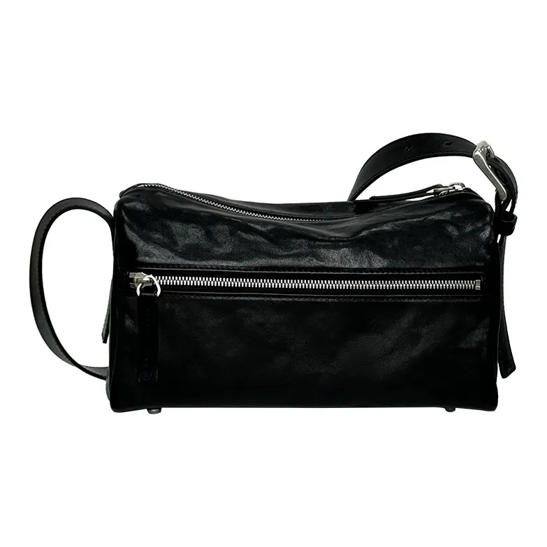 MR'GUFA Vegetable Tanned Cow Leather Vintage Inspired Backpack Unisex Classic Black-1