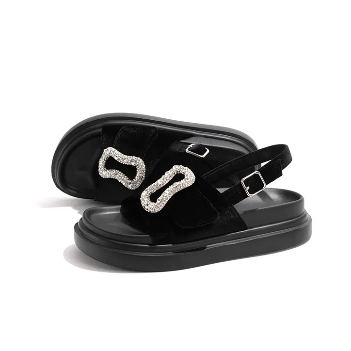 Old Meow Casual Flat, One Strap Sandals 3.5cm Women's-1