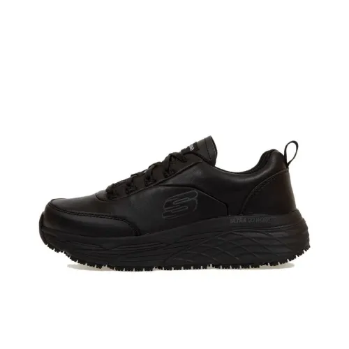 Skechers Max Cushioning ELITE SR-KAJUS Cushioned Slip-Resistant Abrasion-Resistant Mid-Top Casual Shoes Women's Black