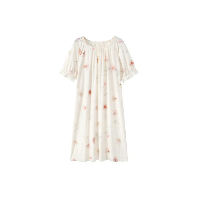 Lan Miao Nightgown Women's Apricot-0