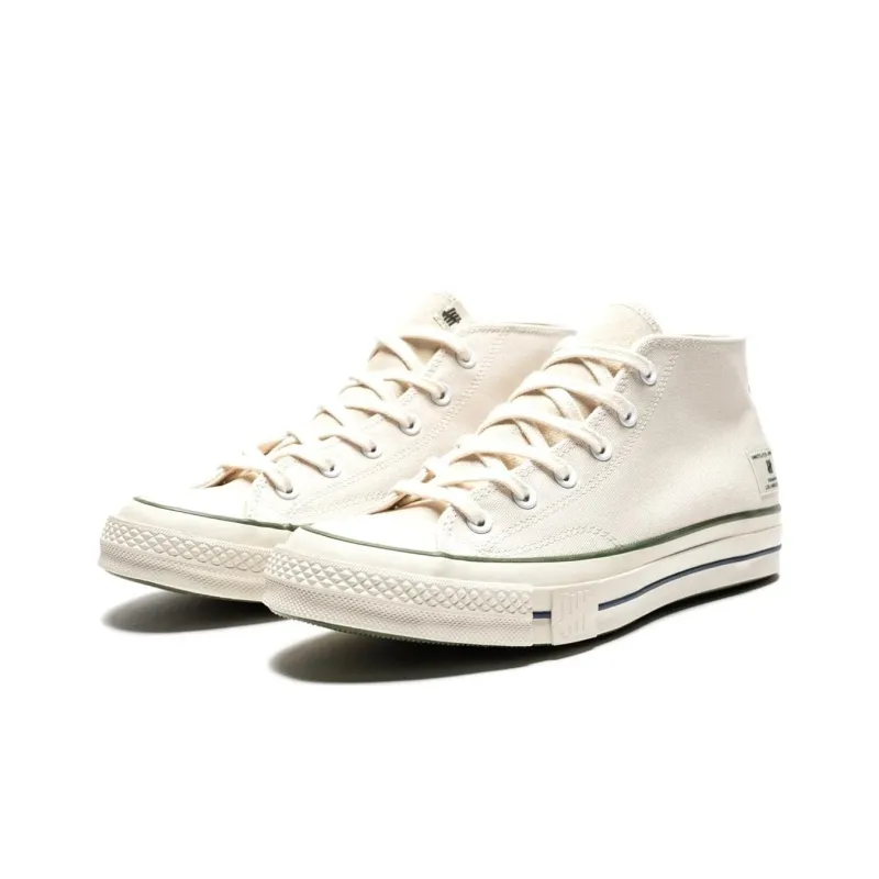 UNDEFEATED x Converse Chuck 70 Wear-resistant And Lightweight Mid-Top Canvas Shoes Unisex Beige-1