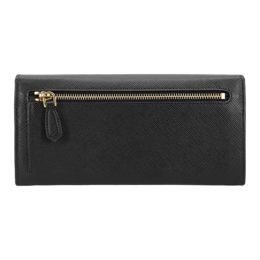PRADA Leather Wallet Unisex Black-4