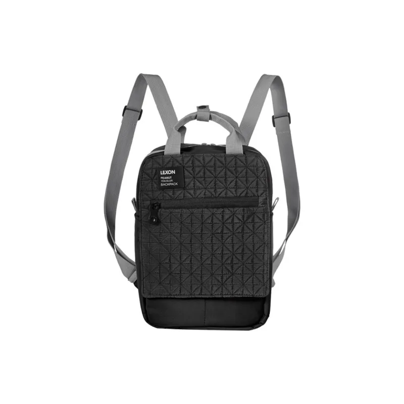 LEXON Polyester Backpack, Shoulder Bag, Handbag Regular Women's Red/Brown/Light Gray/Black-7