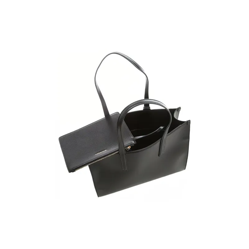 EMPORIO ARMANI Polyurethane Tote Bag, Shopping Bag, Handbag Women's Black-4