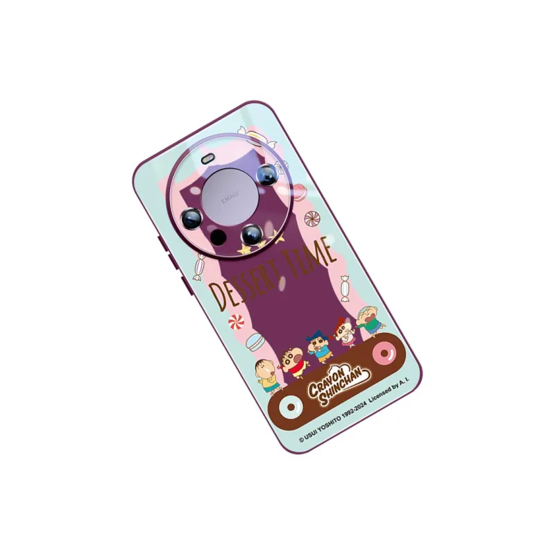 Sen Dog x SHINCHAN Glass Material Cute Creative Individual Phone Cases Applicable To Huawei Mate60Pro/50/40-11