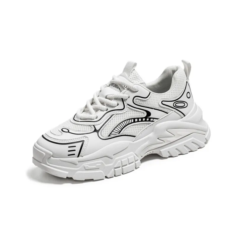 RBV Anti-Slip Wear-Resistant Low-Top Chunky Sneakers Men's-1