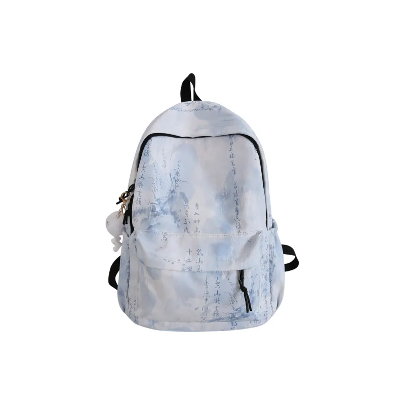 KAKAXI Nylon Backpack Unisex Black/White/Gray/Khaki/Blue-8