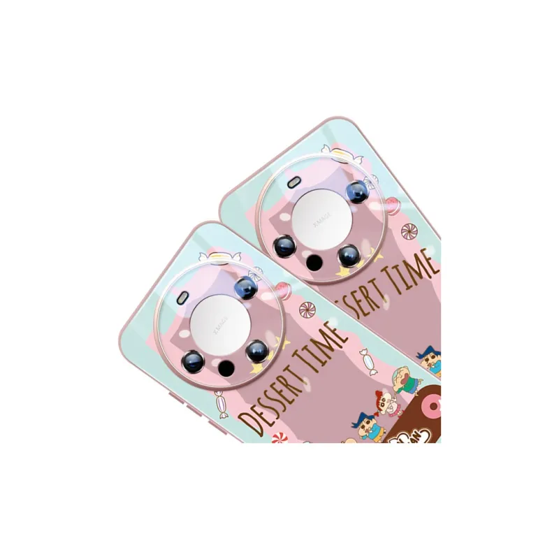 Sen Dog x SHINCHAN Glass Material Cute Creative Individual Phone Cases Applicable To Huawei Mate60Pro/50/40-13