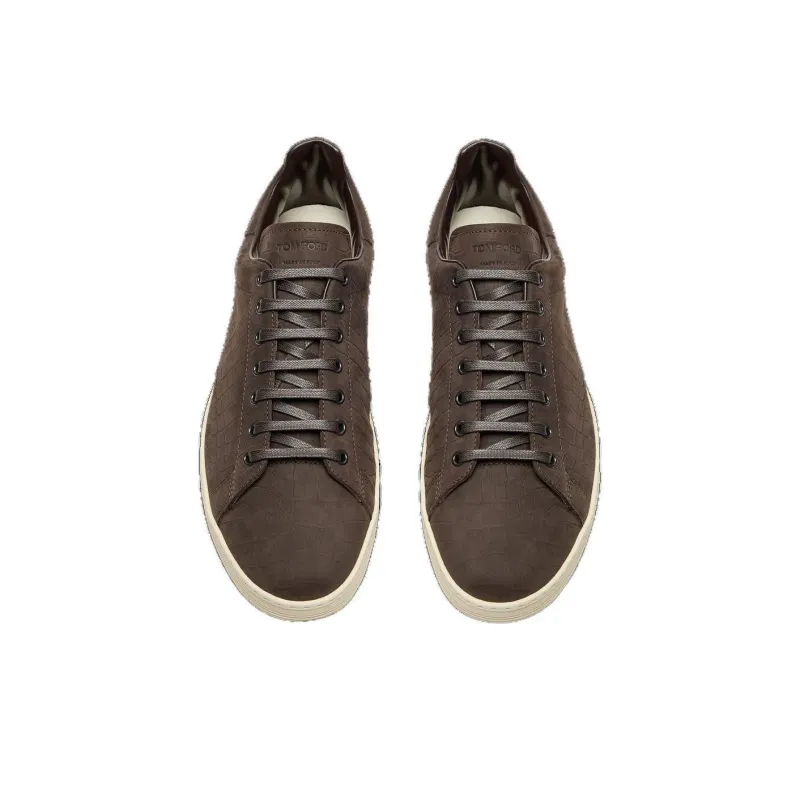 TOM FORD Warwick Low Top Skateboard Shoes Men's Brown-3