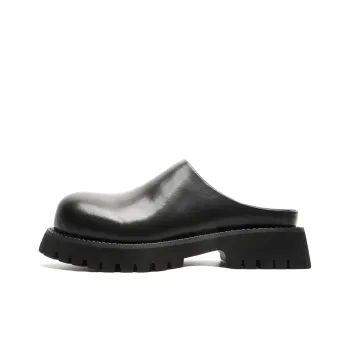 WEISHIBANGWEI Slip Resistant Wrap toe Slippers Men's Black