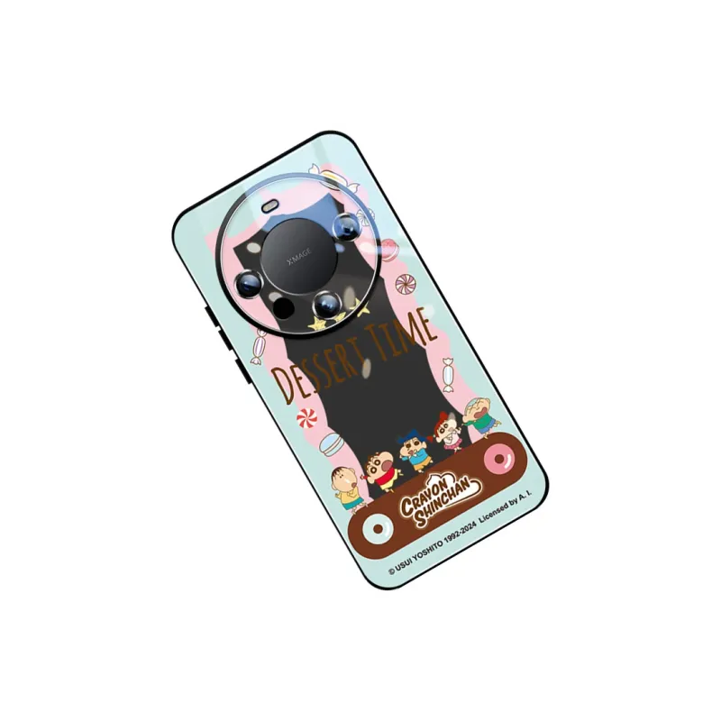 Sen Dog x SHINCHAN Glass Material Cute Creative Individual Phone Cases Applicable To Huawei Mate60Pro/50/40-25