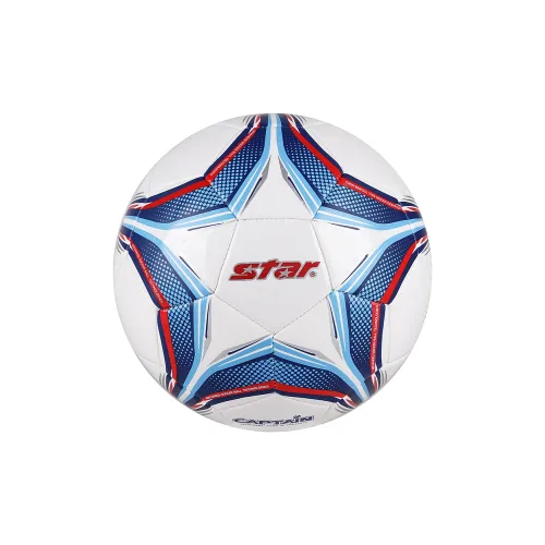 Star Size 3 Soccer PVC Machine Stitched Soccer Ball Kids' White Blue Red