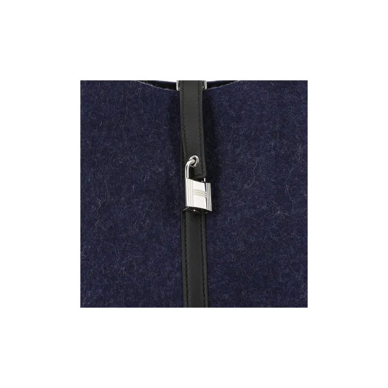 HERMES Picotin Lock Swift Leather Basket Bag Bucket Bag Handbag Women's Midnight Blue/Black-6