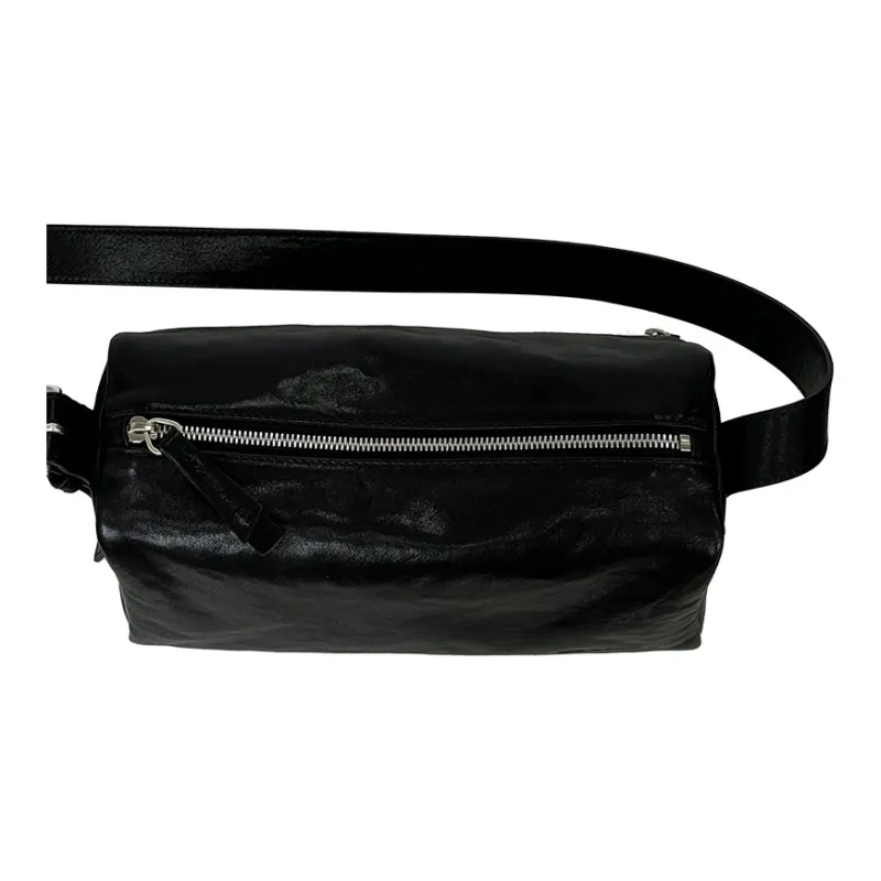 MR'GUFA Vegetable Tanned Cow Leather Vintage Inspired Backpack Unisex Classic Black-5
