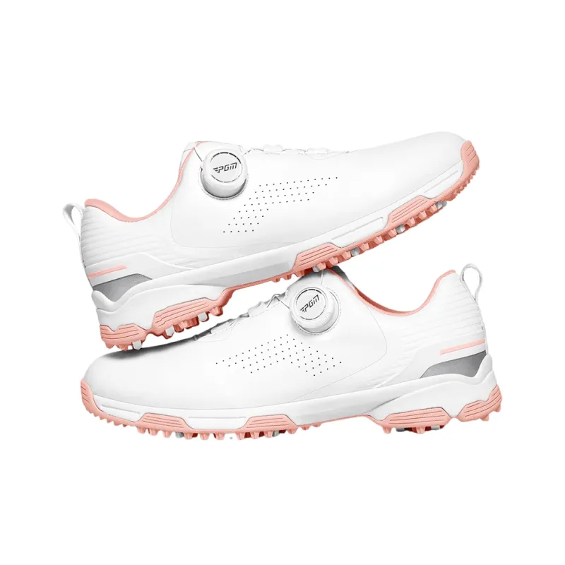 PGM Low Top Golf Shoes Women's White Pink-2