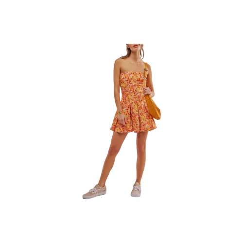 FREE PEOPLE Sleeveless Dresses Women's Citrus Combo/Orange Combo