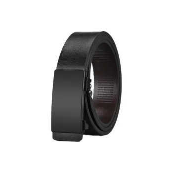 AAJF 2024 New Arrival Men's Genuine Leather No Tooth Automatic Buckle Business Belt Pant Belt Men's