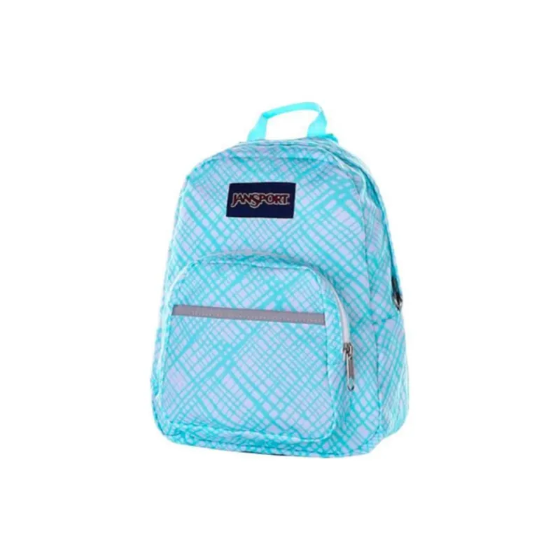 JanSport Polyester Backpack Mini Women's Plaid Blue Elf-1
