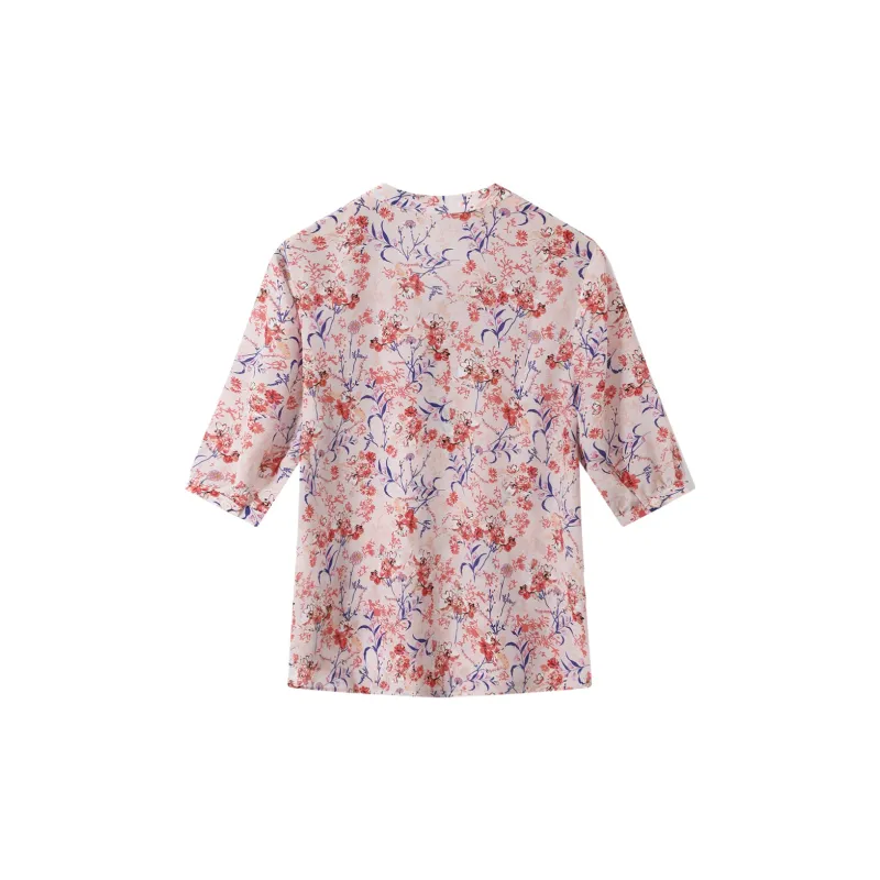 H YXIANG T Shirt Women's Pastoral Small Flower-1