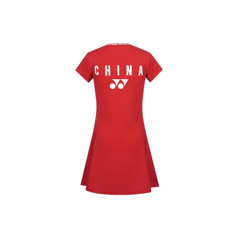 YONEX Short Sleeved Dresses Women's Diamond Red-1