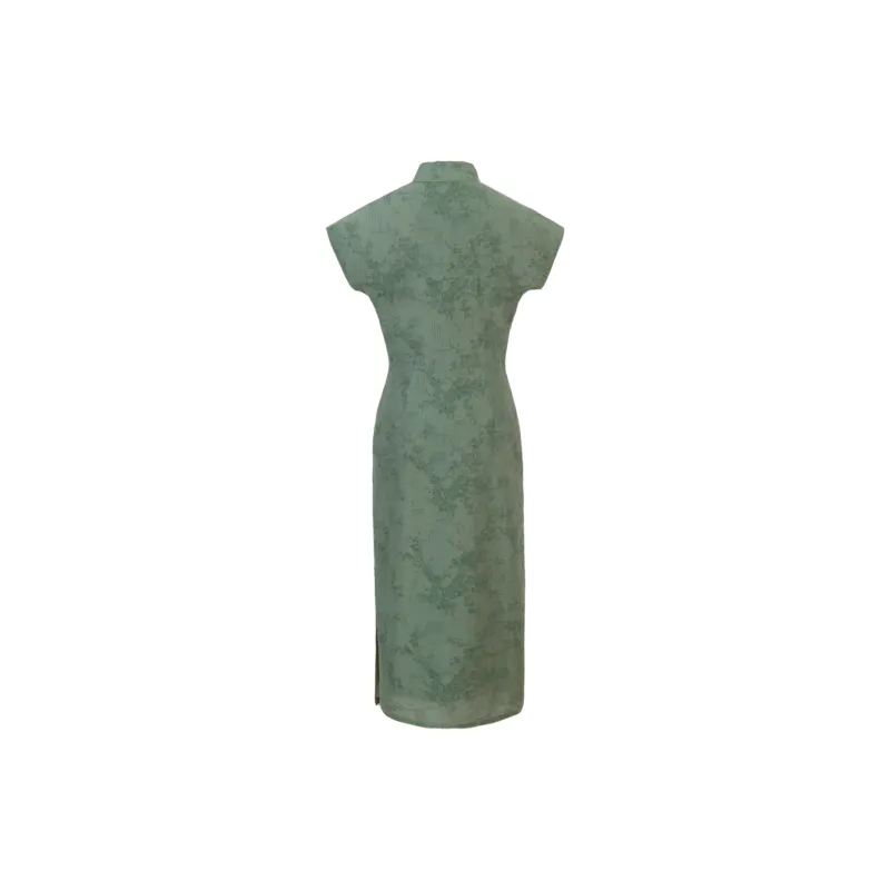 Clothes Cut By Time Cheongsam Women's Green-1