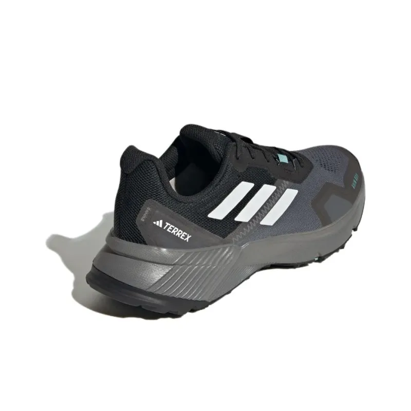 Adidas Abrasion Resistant Low Top Running Shoes Women's Black Gray-3