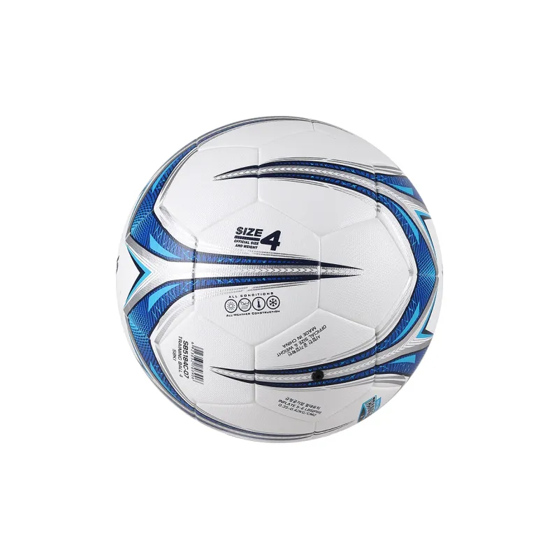 Star Size 4 Soccer TPU Seamless Thermal bonding Unisex Blue White-3