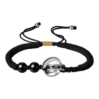 KINGFOCUS Obsidian Jade Bracelets Unisex
