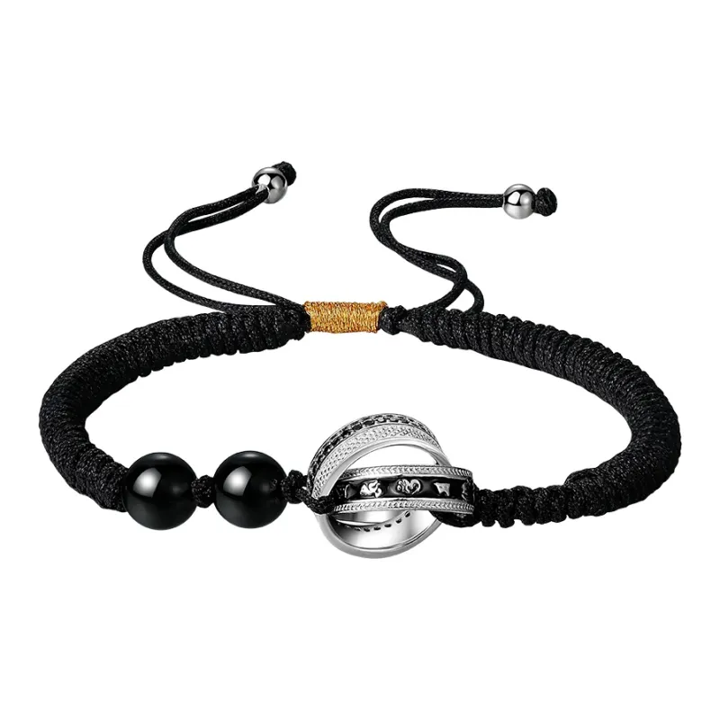 KINGFOCUS Obsidian Jade Bracelets Unisex-0
